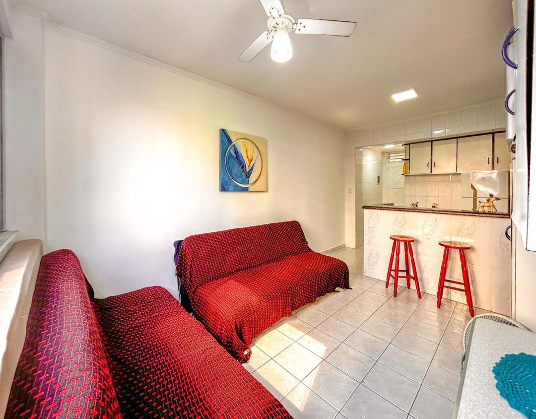Otimo Loft Pe Na Areia Na Praia Da Guilhermina Sp Apartamento Praia Grande  Exterior foto