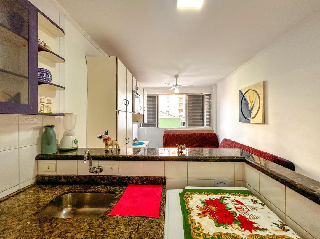 Otimo Loft Pe Na Areia Na Praia Da Guilhermina Sp Apartamento Praia Grande  Exterior foto