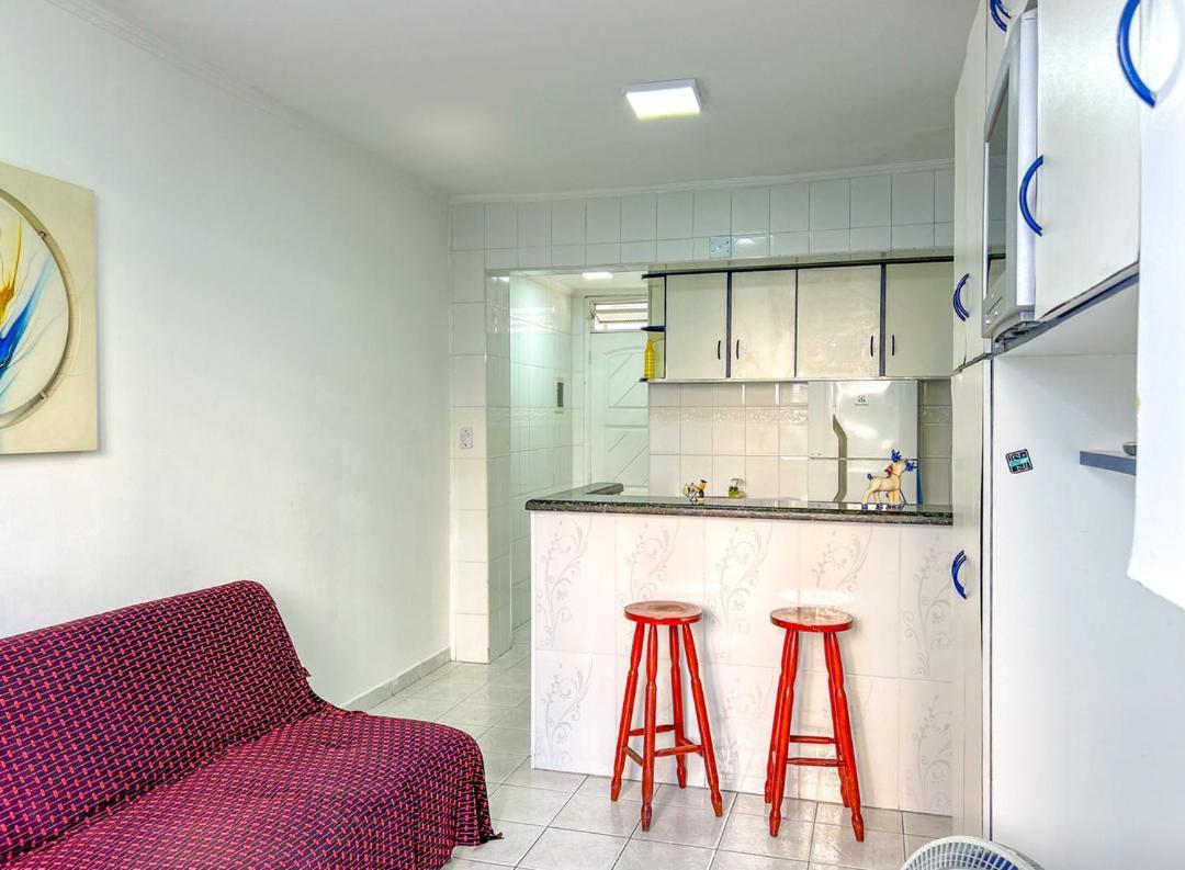 Otimo Loft Pe Na Areia Na Praia Da Guilhermina Sp Apartamento Praia Grande  Exterior foto